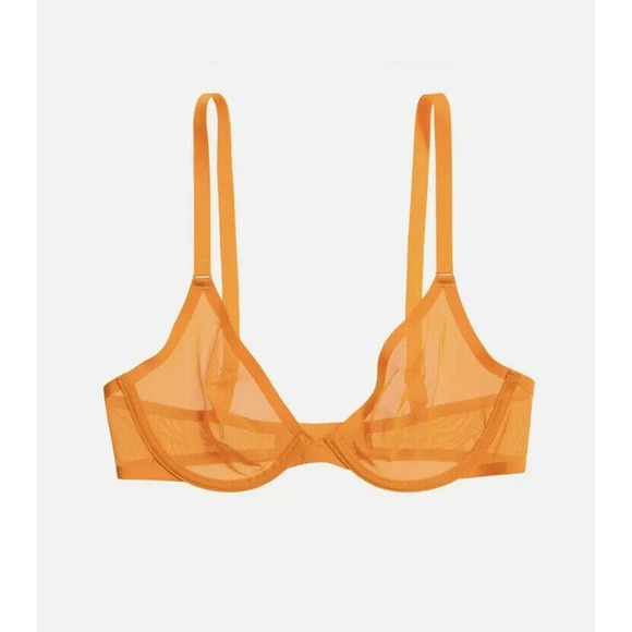 CUUP Sheer Orange Bra - Picture 1 of 4